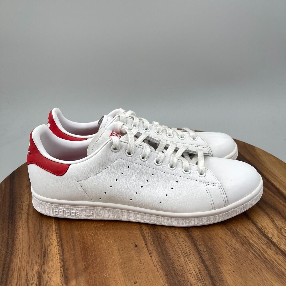 adidas Stan Smith Shoes Mens Size 9.5 White Leather Comfort Tennis Sneakers